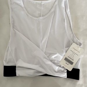 Fabletics white crop tank